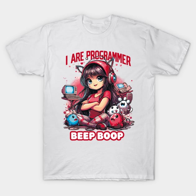 I Are Programmer Beep Boop T-Shirt by Cutetopia